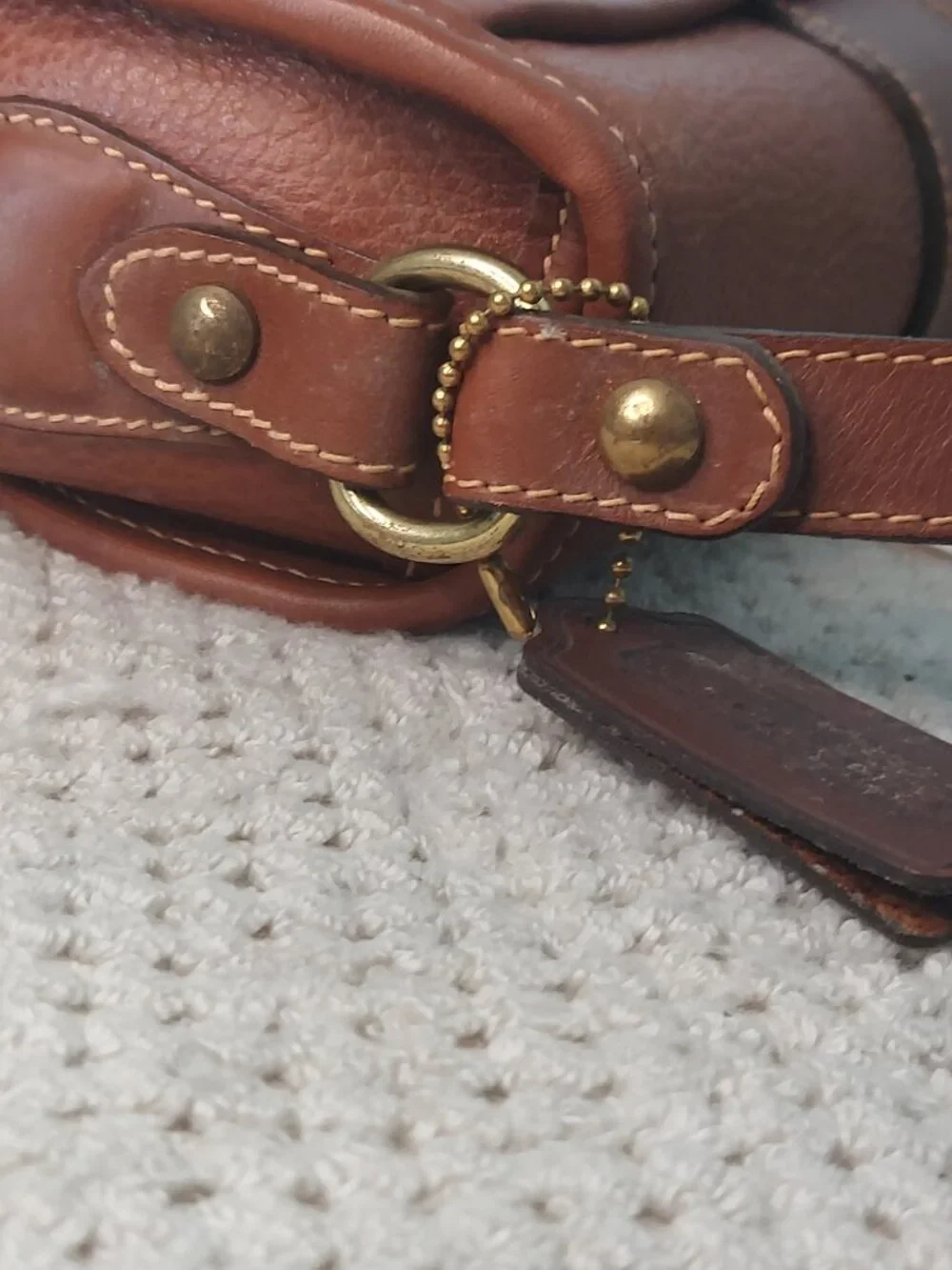 Vintage 1994 Coach Sheridan Mayfield Shoulder Bag (Style 4224) in British Tan